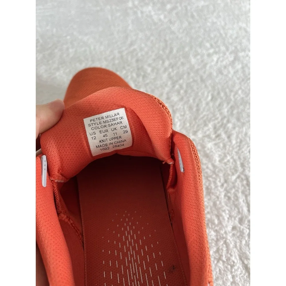 Peter Millar #MS23EF06 Glide‎ V3 Sneakers Sahar Orange White Mens Size 12 Preppy